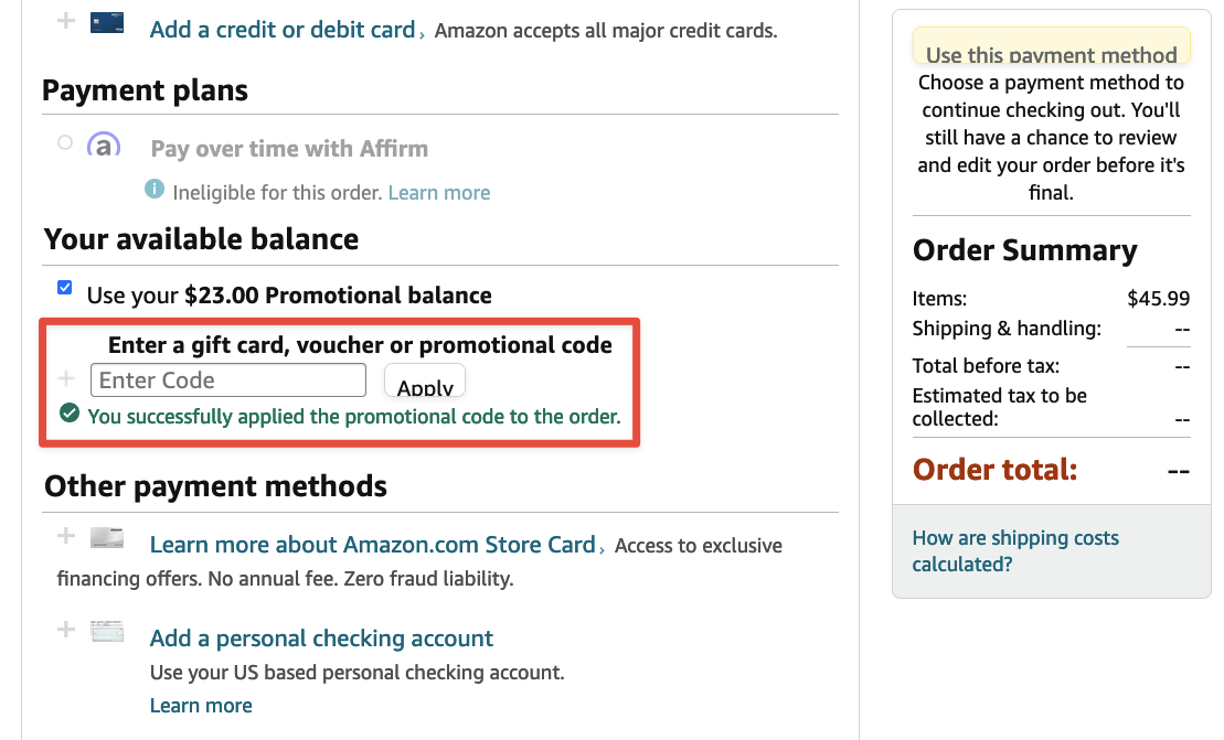 Amazon Promo Code Deals